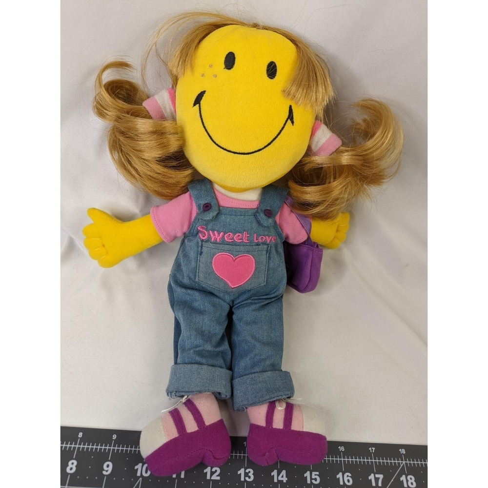 Smile Girl Doll Plush 14 Inch Sweet Love Denim Outfit‎ Commonwealth Stuffed